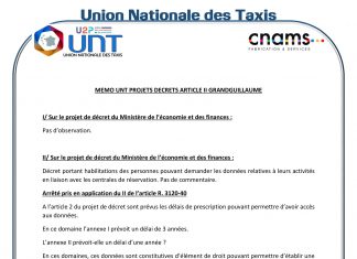 Memo UNT : Projets decrets Article II Grandguillaume