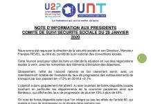 Note d’information aux Présidents – Comité de suivi Sécurité Sociale du 28 Janvier 2020
