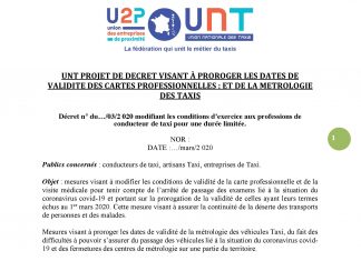 Prolongement de validation des cartes professionnelles