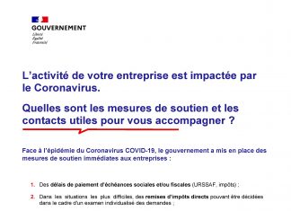 COVID-19 – Mesures financières