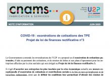 Note d’information : Exonérations des cotisations – Covid-19