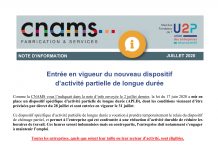 CNAMS Note d’information : Entrée en vigueur du nouveau dispositif d’activité partielle de longue durée